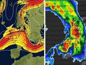 在令人担忧的新地图上，英国将遭受暴雨和强风袭击的确切日期