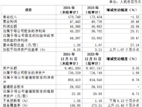 浦发银行2024年度业绩快报发布：实现归母净利润452.57亿元 同比增长23.31%